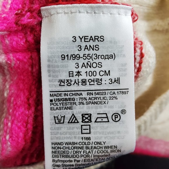 NEW‎ Gap Toddler Pink Stripe Sweater. NWT. Size 3 years. - Picture 2 of 3